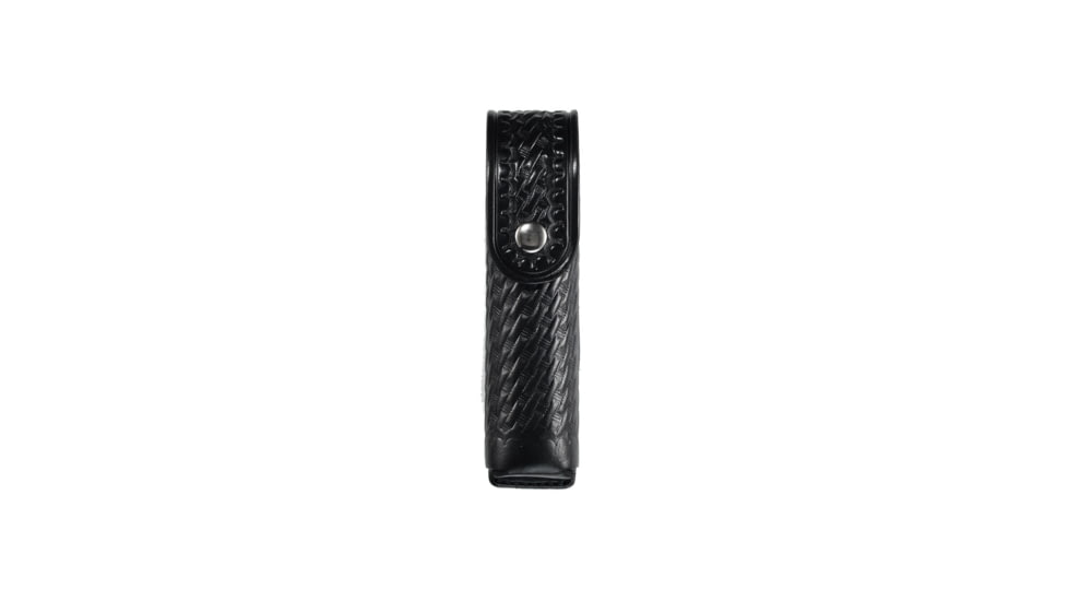 Aker Leather Model 570 Snap-on Mace Case, Basketweave, Black Snap, Medium, A570-BW-BK