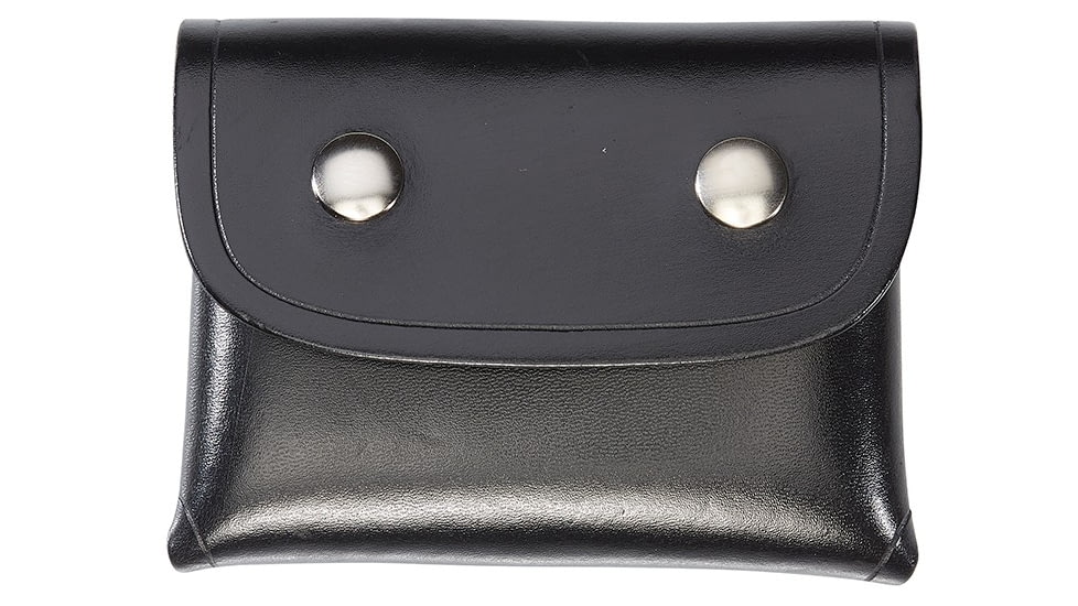 Aker Leather Model 586 Surgical Glove Pouch, Chrome Snap, Small, Plain, Black, A586-BP-CH