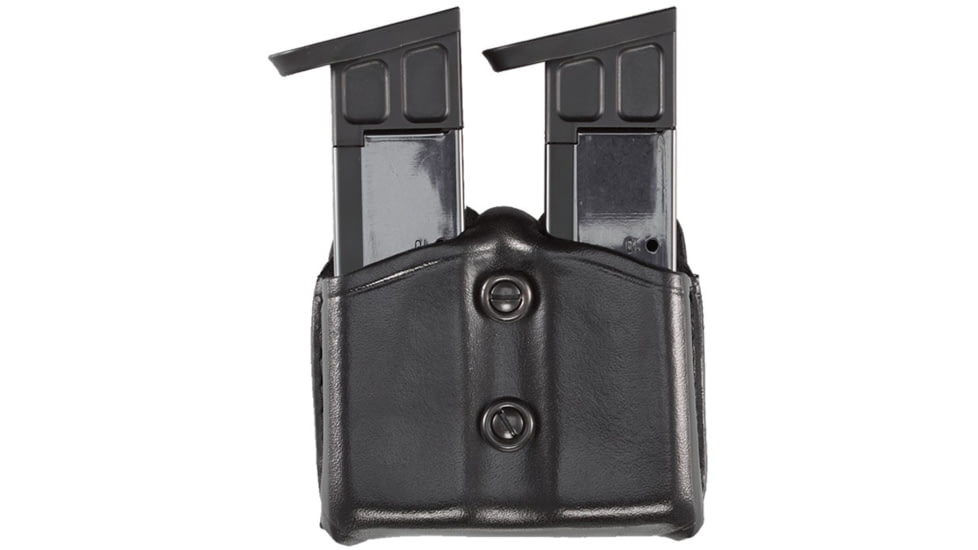 Aker Leather Model 616 Dual Magazine Carrier, Plain, Black, A616-BP-3