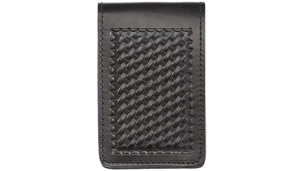 Aker Leather Model Notebook Cover, Basketweave, Black, A583-BW