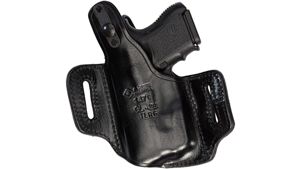 Aker Leather Nightguard Compact OWB Holster, SIG Sauer P320 Carry/Compact, Viridian C Series, Left, Plain, Black, H147CBPL-S320C5