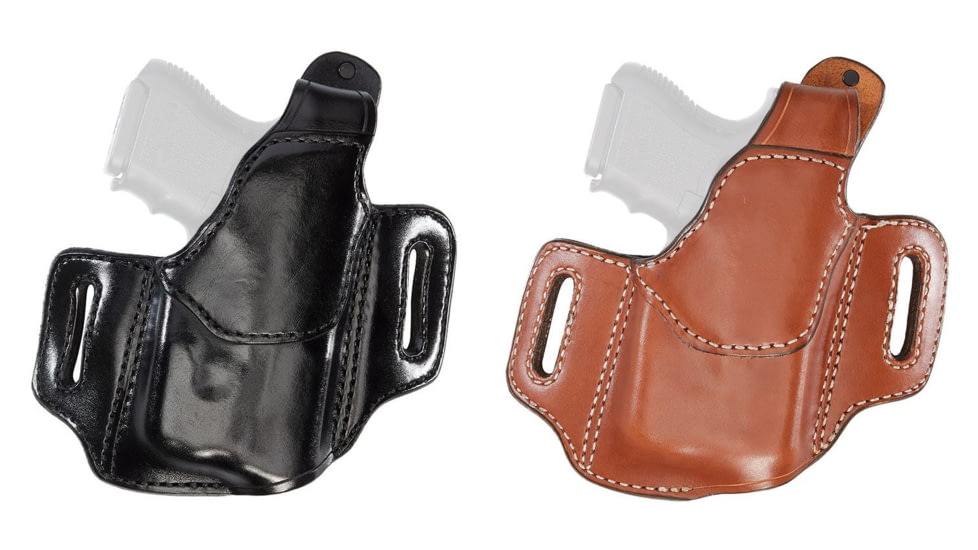 Aker Leather Nightguard Compact, Black, Tan