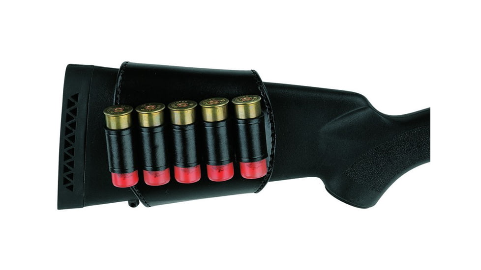 Aker Leather Pro Mount Shotgun Shell Holder, Plain, Black, A629-BP