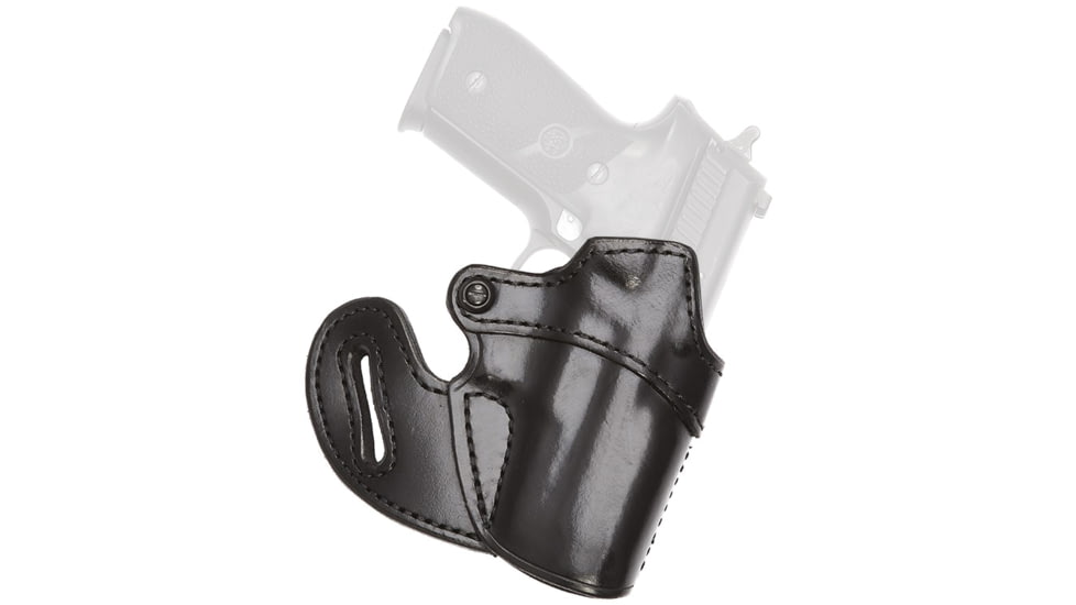 Aker Leather Specialist Open Top Belt Slide Holster, Glock 17/22/31, Left, Plain, Black, H146ABPL-GL1722