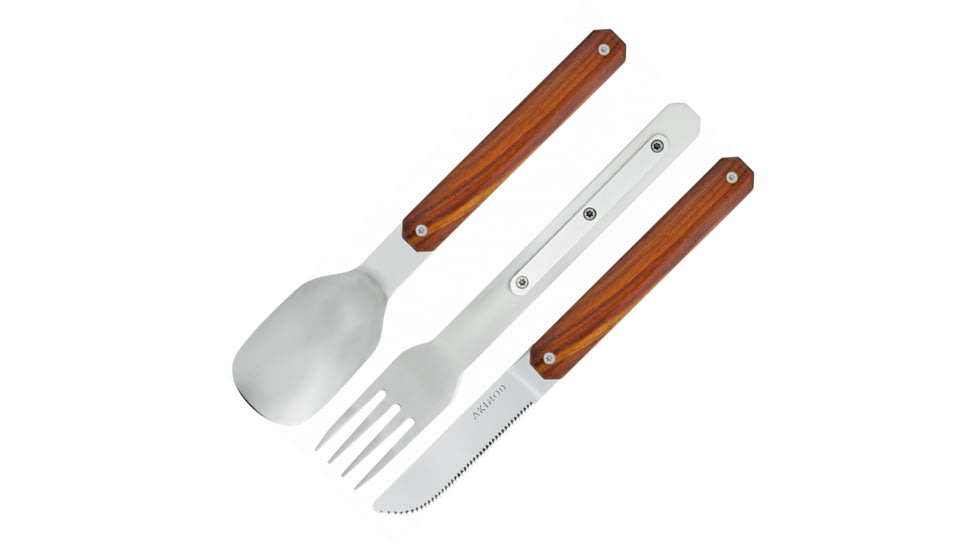 Akinod 12H34 Magnetic Cutlery Set, 7 overall, Coral wood handle, A01M00005