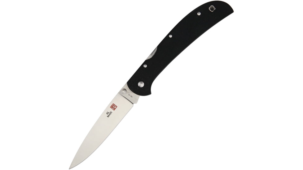 Al Mar Knives Eagle Heavy Duty Plain Folding Knife, Black AM5HDBV