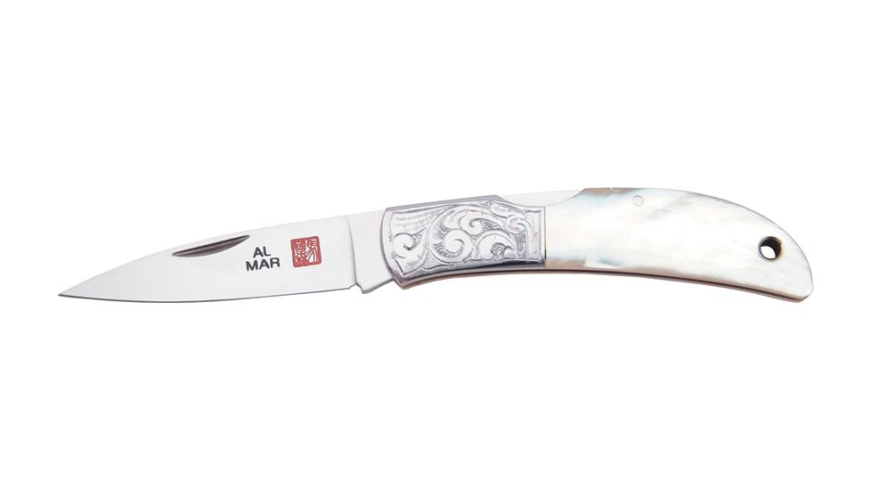 Al Mar Knives Hawk Engraved Pearl Knife, Pearl AME1002P