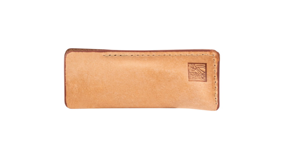 Al Mar Knives Honey Jigged Bone Series Folding Knife, 2.5 in TALON Blade, Traditional, Leather Slip Pouch, Honey Brown, Small, AMK7002