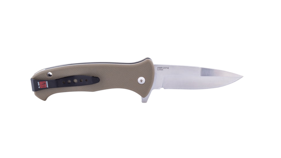Al Mar Knives S.E.R.E. 2020 Coyote Series Folding Knife, Spring Assist, 8Cr 3.6 in, Traditional, Coyote, AMK2214