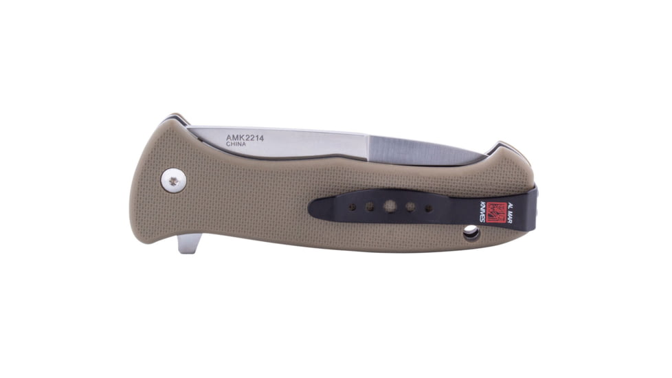 Al Mar Knives S.E.R.E. 2020 Coyote Series Folding Knife, Spring Assist, 8Cr 3.6 in, Traditional, Coyote, AMK2214
