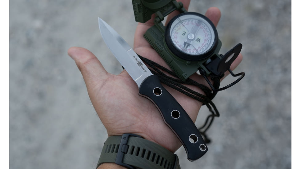 Al Mar Knives S.E.R.E. Operator 40 Fixed Blade Knife, 4in, D2, G10 Handle, Black, AMK5101