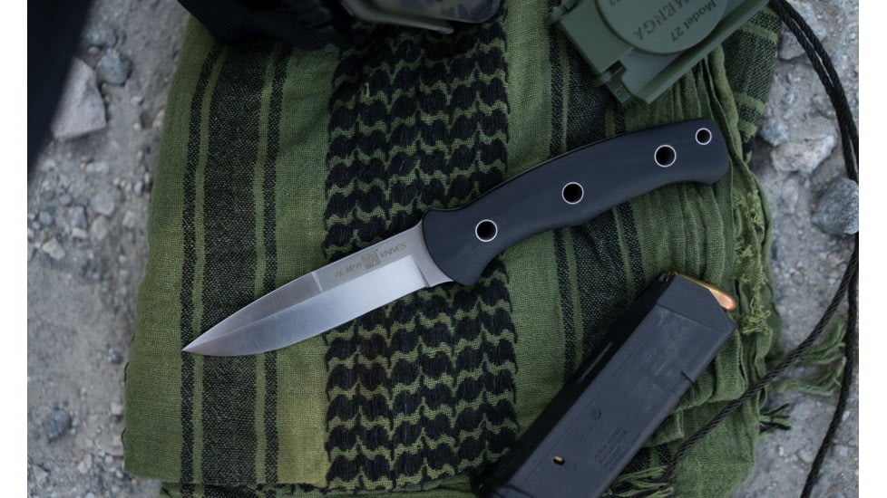 Al Mar Knives S.E.R.E. Operator 40 Fixed Blade Knife, 4in, D2, G10 Handle, Black, AMK5101