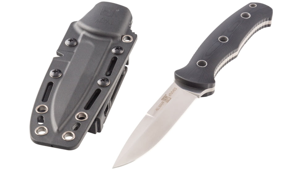 Al Mar Knives S.E.R.E. Operator 40 Fixed Blade Knife, 4in, D2, G10 Handle, Black, AMK5101
