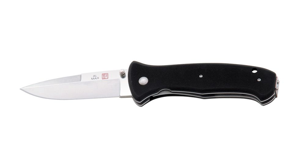 Al Mar Knives Sere 2000 Fold Knife, Satin finish Blade, Black Handle AMS2K