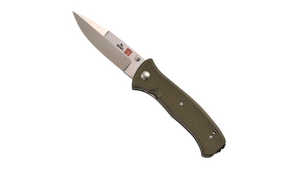 Al Mar Knives SERE 2000, VG-10 Blade, Olive Drab Green G-10 Handle, Plain ALS2KOD