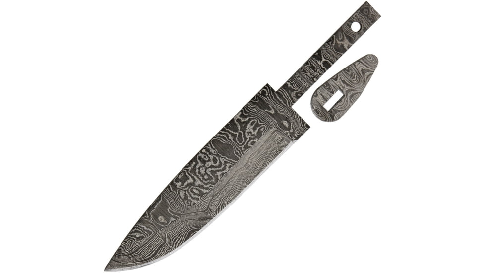 Alabama Damascus Steel Damascus Knife Replacement Blade, 7.5in Overall, 4.5in Damascus Steel Drop Point, Damascus Guard, ADS074 DKG
