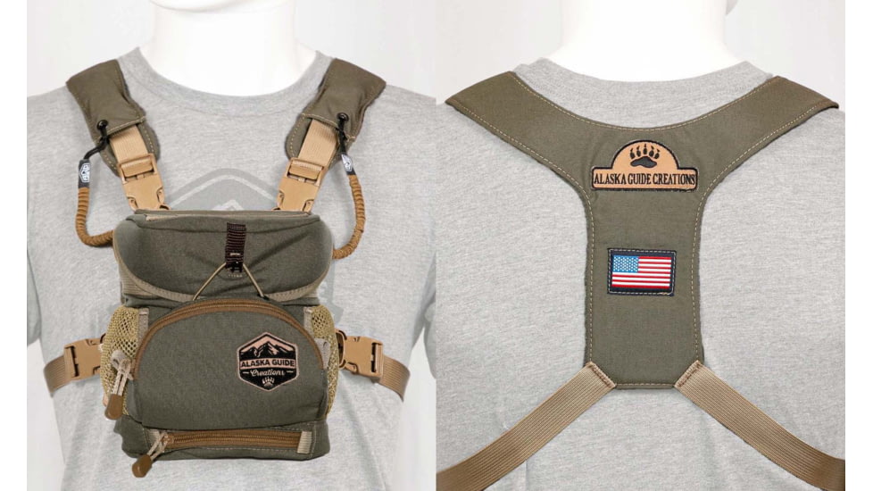 Alaska Guide Creations Hybrid Max Gen L Binocuar Harness, Ranger Green, HYBM-L-RG