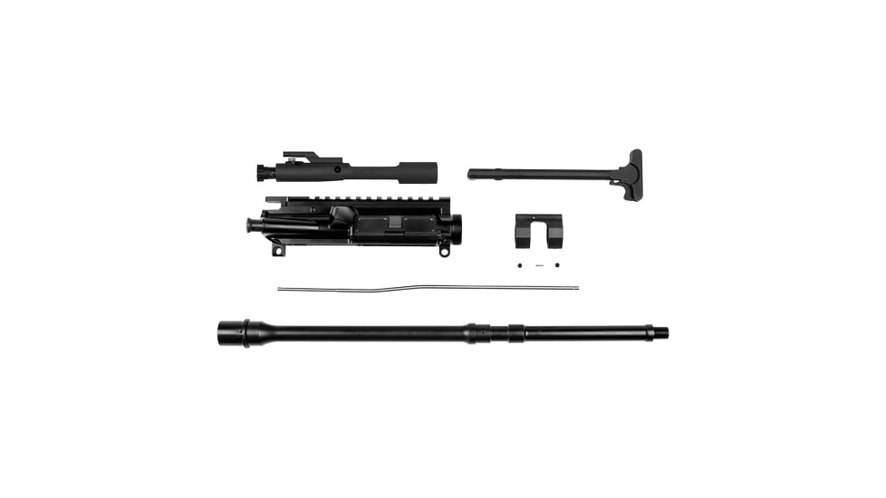 Alexander Arms DIY Upper Kit, AR-15, 6.5mm Grendel, 16 inch Barrel, Mid Length, 1-8 Twist, 5/8x24 Thread, Matte Black, Melonite, KIT-65-16-10RD