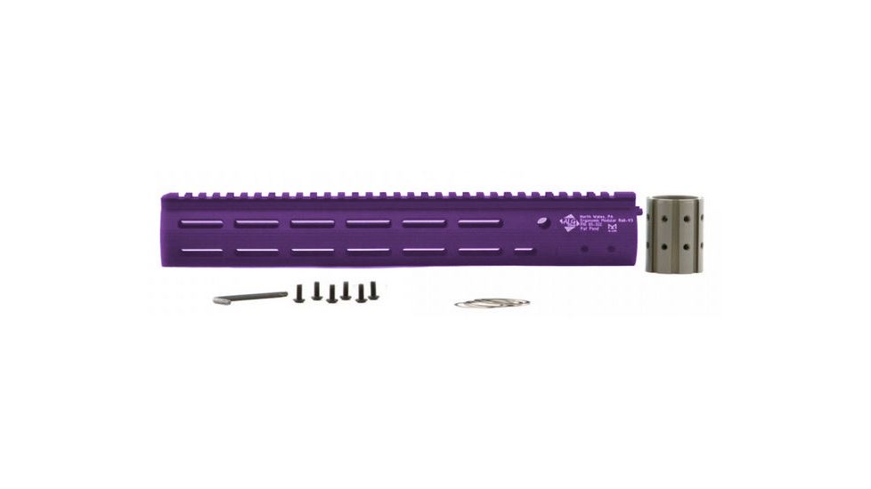 ALG Defense 13in Ergonomic Modular Railed Handguard - V3, Purple, 13in 05-322P