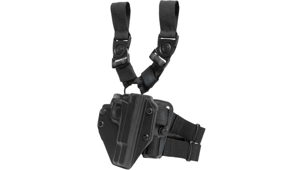 Alien Gear Holsters Cloak Mod Drop Leg Holster , Glock 19/19X/23/45, Right, Black, Black, Medium, 193858449081