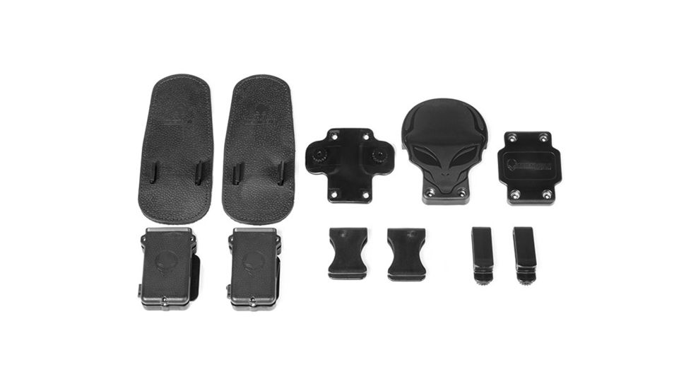 Alien Gear Holsters Mag Carrier Double, .380 Auto/32 ACP, Single Stack, Ridgid, 1.5in Belt Slide, Black, CMCD-1-1-R-15-D