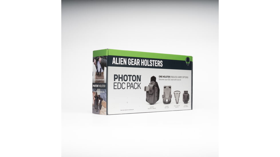 Alien Gear Holsters Photon EDC Pack Polymer IWB Holster, Taurus G3C/G2C/PT111 G2/PT140 G2, Ambi Hand, Matte Black, PHO-1042-BK-L0-EDC