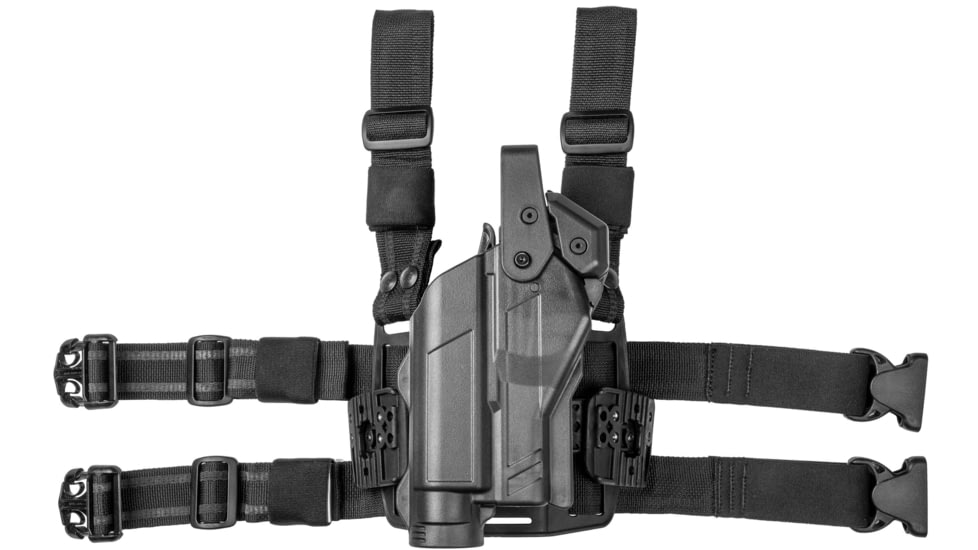 Alien Gear Holsters Rapid Force Drop Leg Lvl III Light Bearing XL Optic , M&amp;P9/40/M2.0 4.25in, Left, Black, Matte, One size, 193858376707