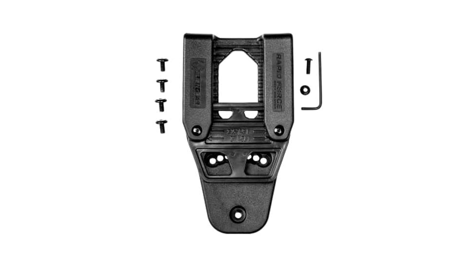 Alien Gear Holsters Rapid Force Duty Holster High Ride Belt Slide Attachment Expansion with Hard Mount, Black, RFX-S-H-BK-QD0-D