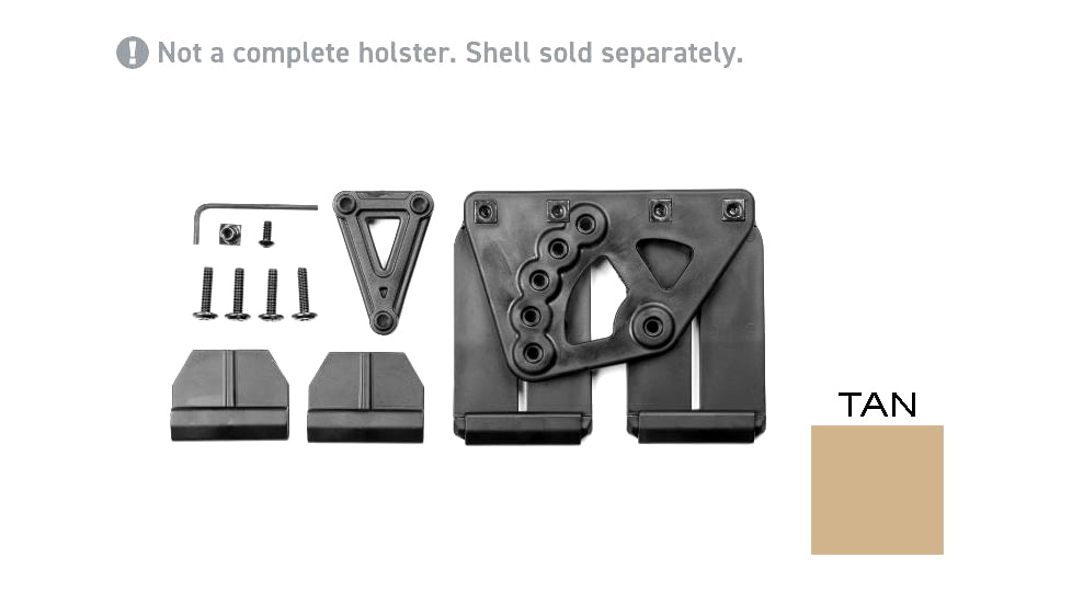 Alien Gear Holsters Rapid Force Duty Holster MOLLE Attachment, Right, Tan, 00193858224435