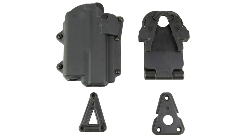 Alien Gear Holsters Rapid Force Level 2 Polymer Duty OWB Belt Holster, Glock 17, G22, G47 with Compact Light TLR-7, Right Hand, Black, R2-B-0601-BK-RH-CL-A0-C