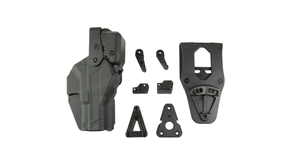 Alien Gear Holsters Rapid Force Level 3 Polymer Duty OWB Belt Holster, Glock 19, G19X, 45, Right Hand, Black, R3-M-0057-BK-RH-L0-A0-C