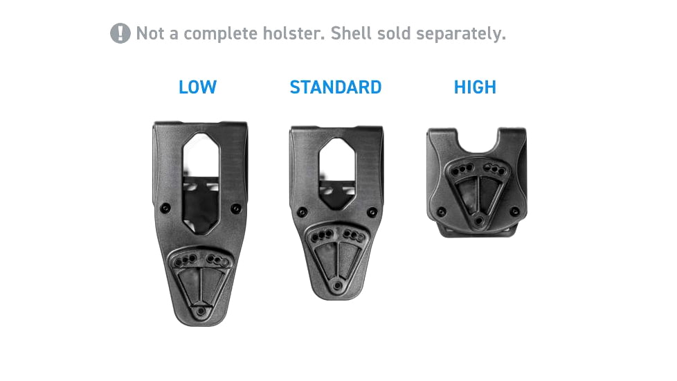 Alien Gear Holsters Rapid Force Mid Ride Belt Attachment, Black, 00193858039312