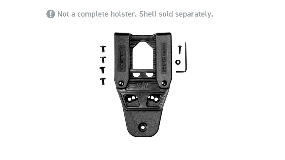 Alien Gear Holsters Rapid Force Mid Ride Belt Attachment, Black, 00193858039312