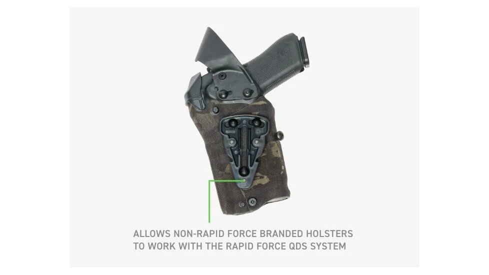 Alien Gear Holsters Rapid Force - Multi Holster Adapter - Black - Clamshell Packaging, Matte Black, RFPT-MHA-BK-C