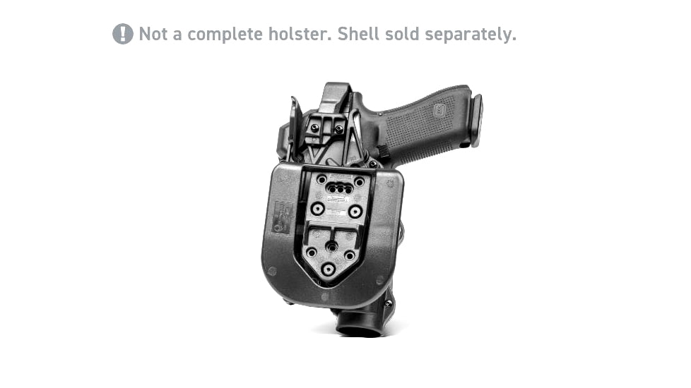 Alien Gear Holsters Rapid Force Duty Holster Paddle Attachment with Hard Mount, Black, RFX-P-BK-QD0-D