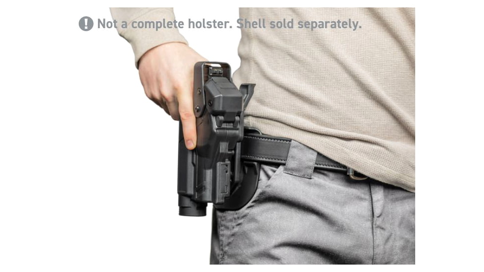 Alien Gear Holsters Rapid Force Duty Holster Paddle Attachment with Hard Mount, Black, RFX-P-BK-QD0-D