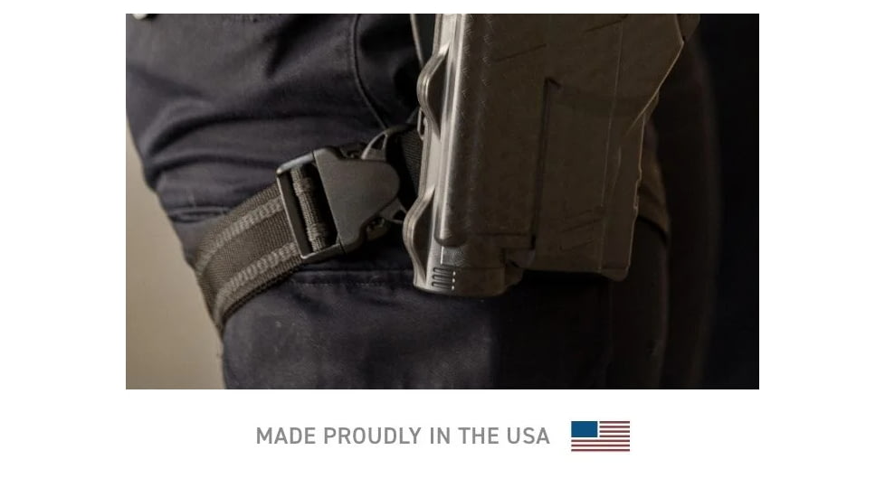 Alien Gear Holsters Holsters Rapid Force Duty Holster Leg Strap w/Standard Buckle w/Bag Packaging, Black, RFPT-S-BK-LK-B