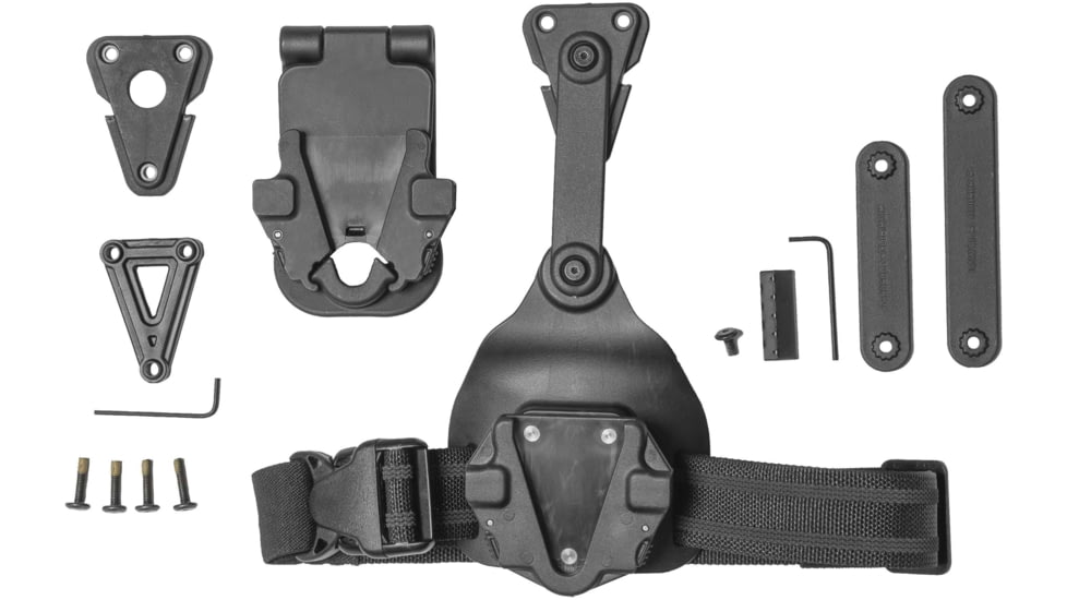 Alien Gear Holsters Rapid Force Swivel Drop Leg Expansion Pack w Locking Belt Slide and QDS, Left, Black, One size, 193858753959
