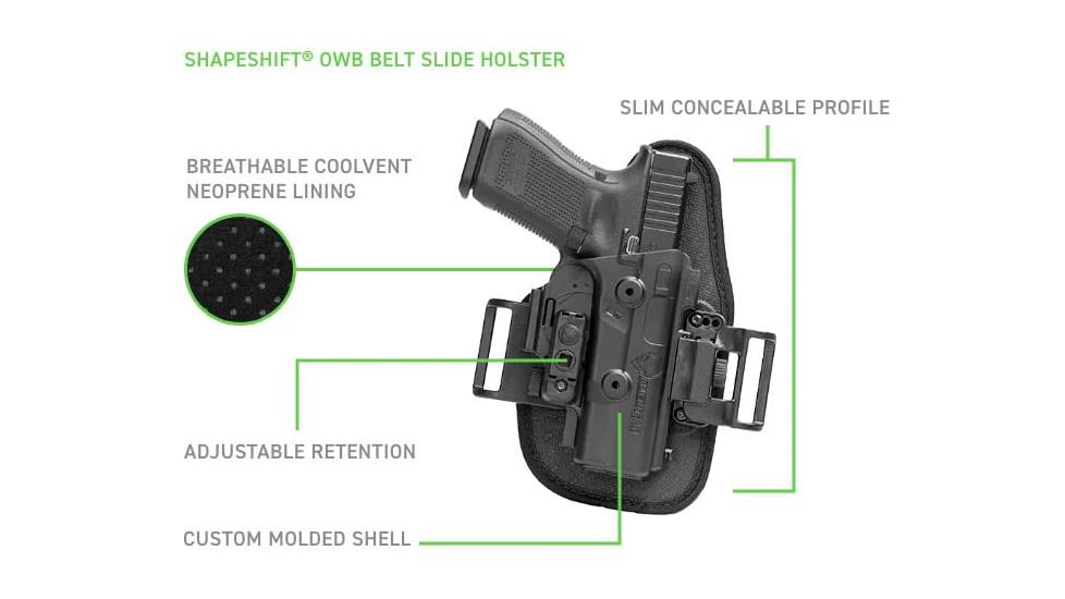 Alien Gear Holsters Shapeshift Core OWB Holster, Taurus PT709 Slim, Right Hand, SSHK-0220-RH-D