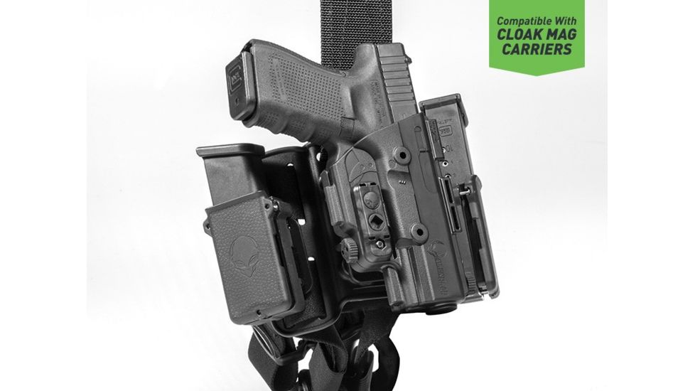 Alien Gear Holsters ShapeShift Drop Leg Holster, Right Hand, S&amp;W Shield 9, Black SSDL-0404-RH