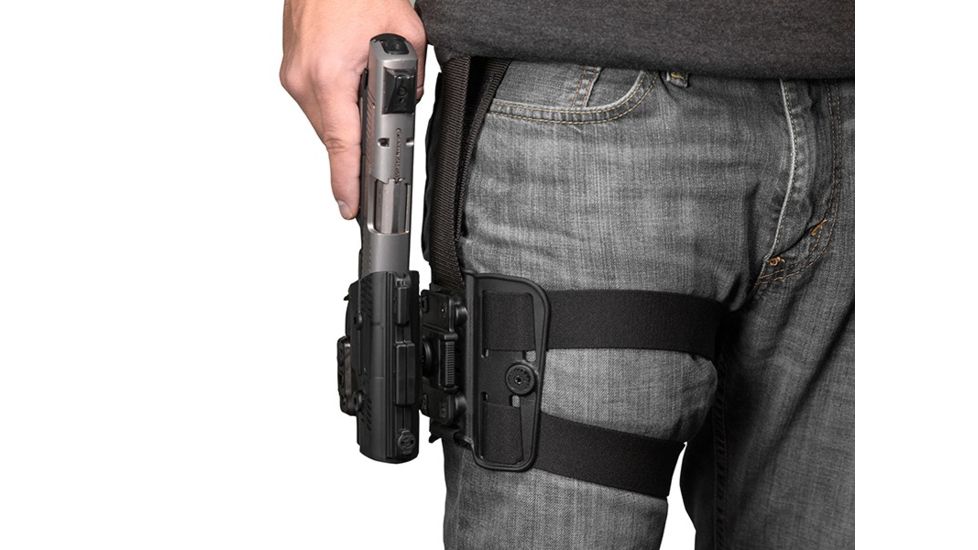 Alien Gear Holsters ShapeShift Drop Leg Holster, Right Hand, S&amp;W Shield 9, Black SSDL-0404-RH