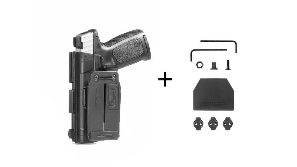 Alien Gear Holsters ShapeShift Molle OWB Holster, Right Handed, S&amp;W M&amp;P40 4.25 inch barrel, Black SSMH-0395-RH