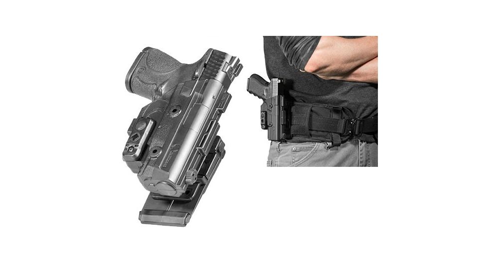 Alien Gear Holsters ShapeShift Molle OWB Holster, Right Handed, S&amp;W M&amp;P40 4.25 inch barrel, Black SSMH-0395-RH