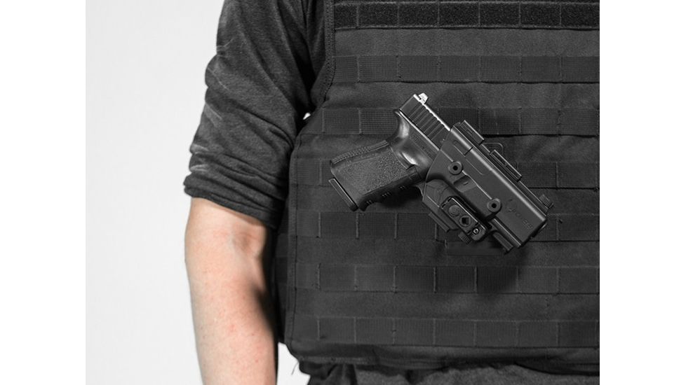 Alien Gear Holsters ShapeShift Molle OWB Holster, Right Handed, S&amp;W M&amp;P40 4.25 inch barrel, Black SSMH-0395-RH