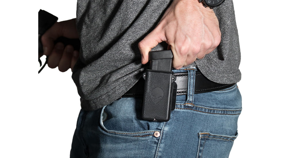 Alien Gear Holsters Single Mag Carrier, 9 mm/.40 Smith &amp; Wesson, Double Stack, Black, CMCS-4-D