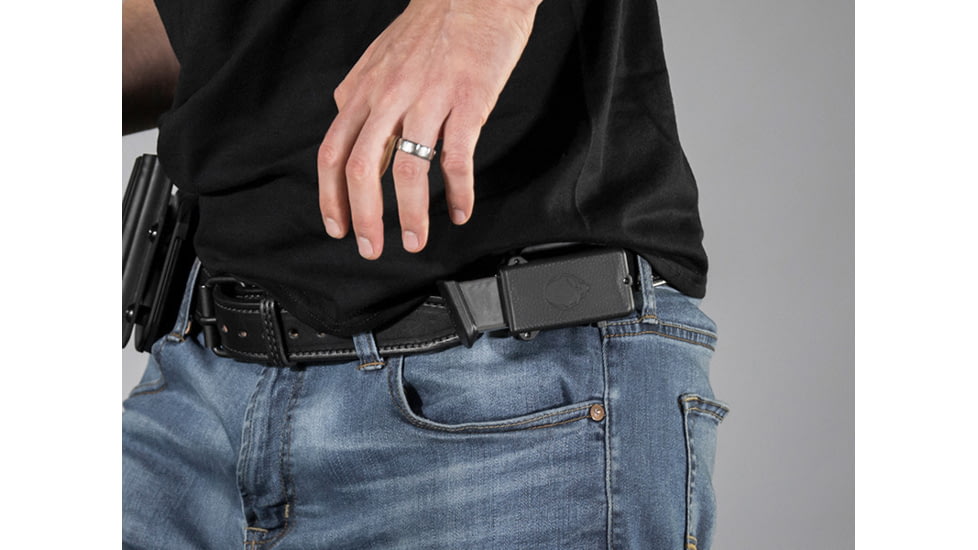 Alien Gear Holsters Single Mag Carrier, 9 mm/.40 Smith &amp; Wesson, Double Stack, Black, CMCS-4-D