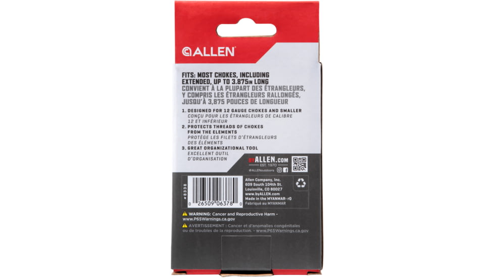 Allen 12 Gauge Choke Tube Vials, PVC, 3 Per Pack, 8338