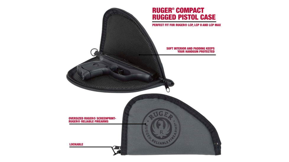 ALLEN 27451 RUGER RUGGED PISTOL CASE COMPACT