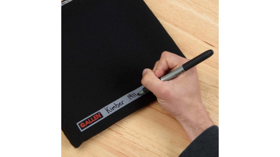 Allen 3628 Pistol Pouch Made Of Black Polyester With Lockable Zippers, ID Label