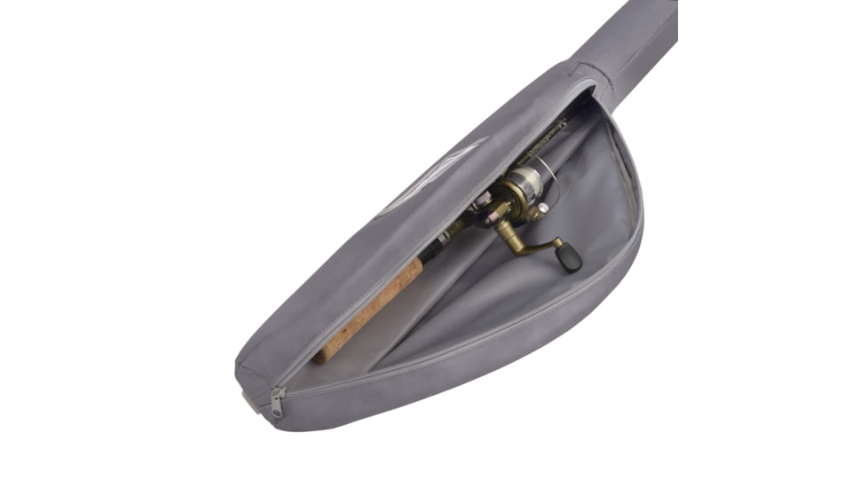 Allen 45in Riprap Spin Fishing Rod Case, Fits 2-Piece, 6 to 7-Foot Fishing Rods, Gray/Lime, 6363